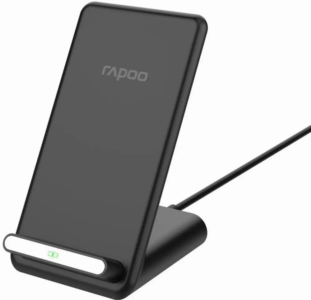 Безжично зарядно устройство RAPOO XC210, Qi, 7.5/10W, Черен