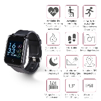 Фитнес гривна HAMA Fit Track 5900, Водоустойчив, Пулс, GPS, Черна