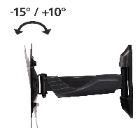 Стенна стойка за TV HAMA 118664, Регулируема, 19"-48", 35 кг, 3 звезди, Черна