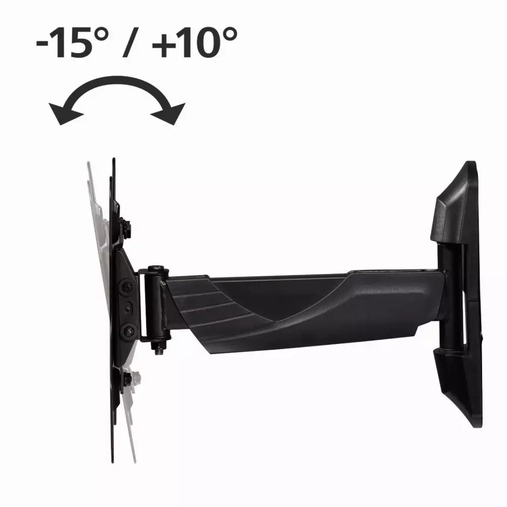 Стенна стойка за TV HAMA 118664, Регулируема, 19"-48", 35 кг, 3 звезди, Черна