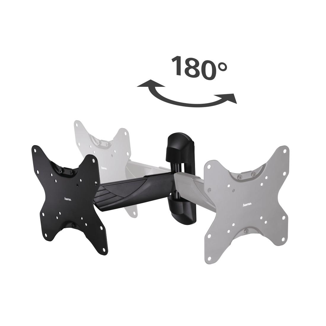 Стенна стойка за TV HAMA 118664, Регулируема, 19"-48", 35 кг, 3 звезди, Черна
