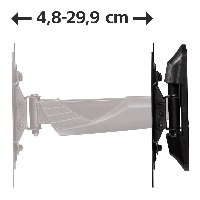 Стенна стойка за TV HAMA 118664, Регулируема, 19"-48", 35 кг, 3 звезди, Черна
