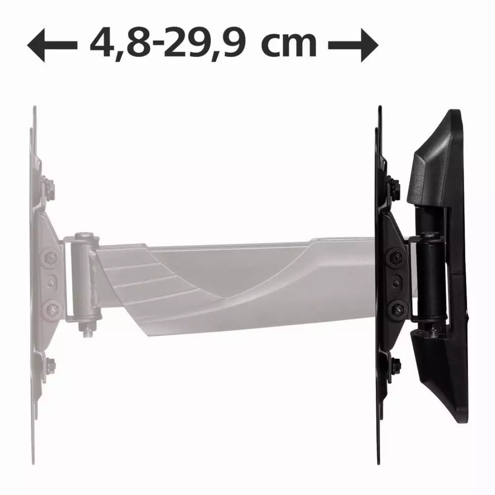 Стенна стойка за TV HAMA 118664, Регулируема, 19"-48", 35 кг, 3 звезди, Черна