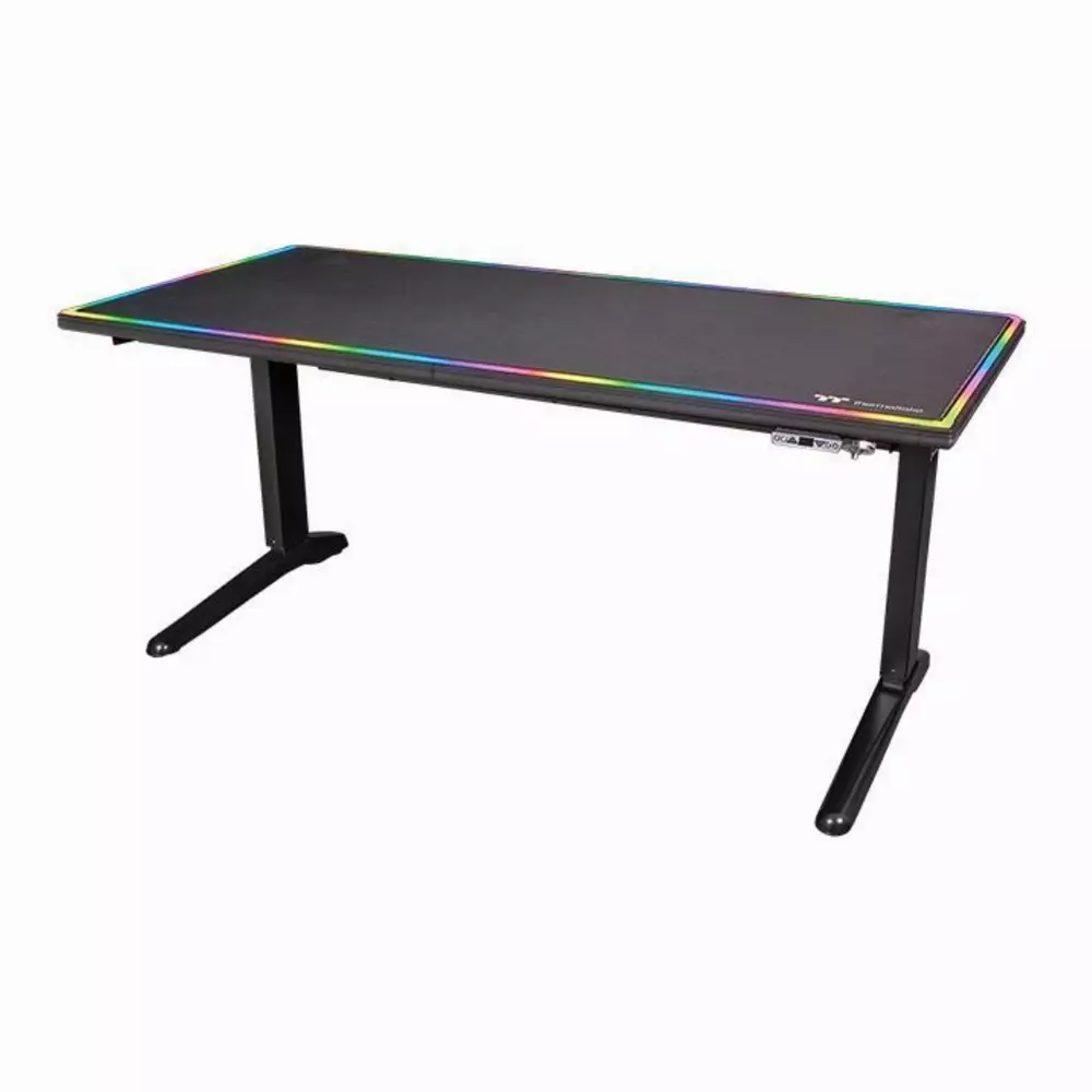 Геймърско бюро TteSports Level 20 GT BattleStation, Black, Електрическо управление на височина