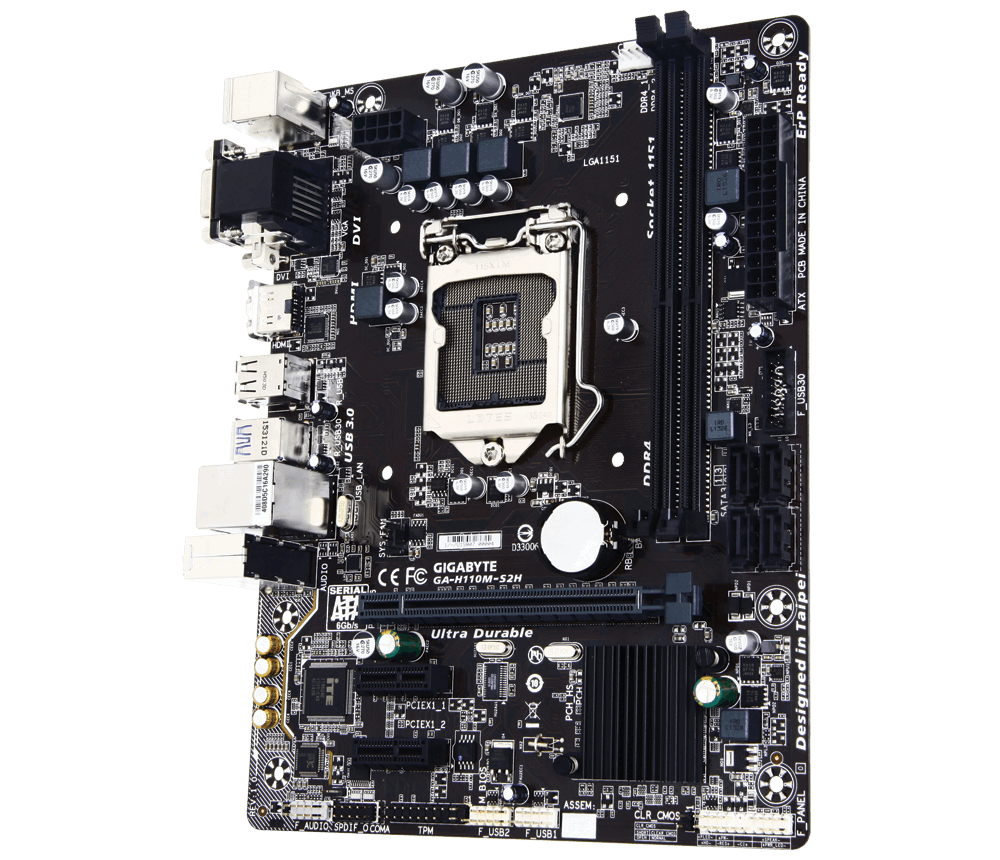 Дънна платка GIGABYTE H110M-S2H