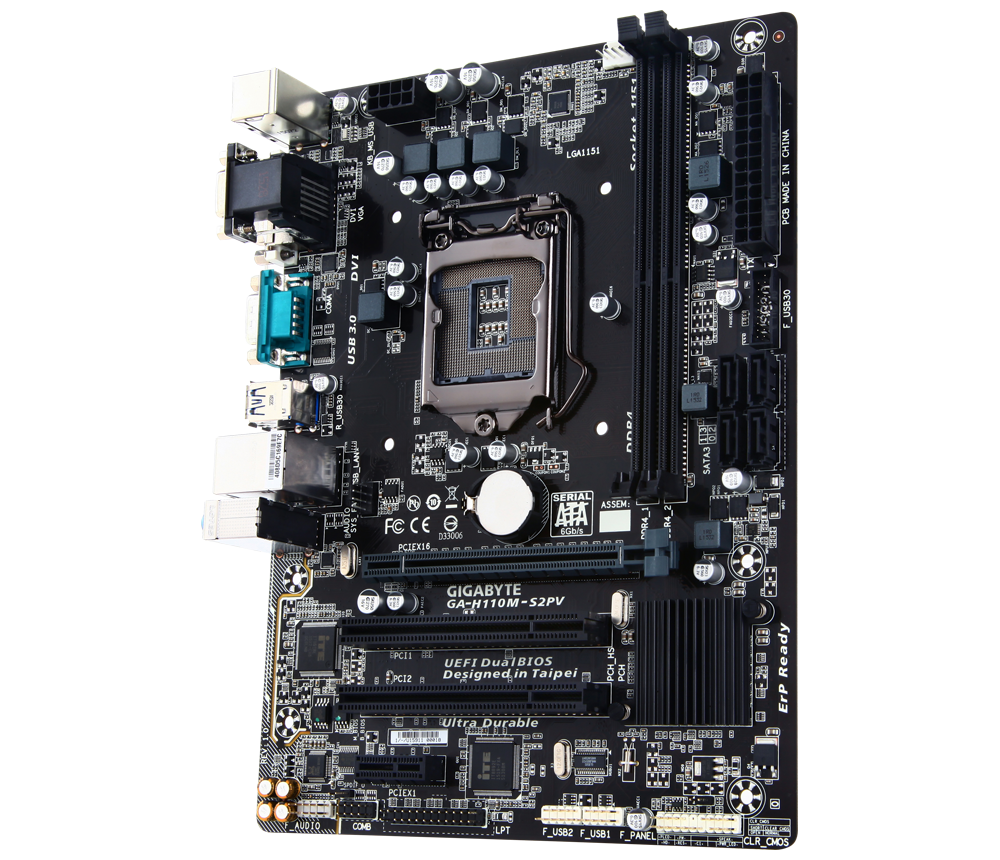 Дънна платка GIGABYTE GA-H110M-S2PV