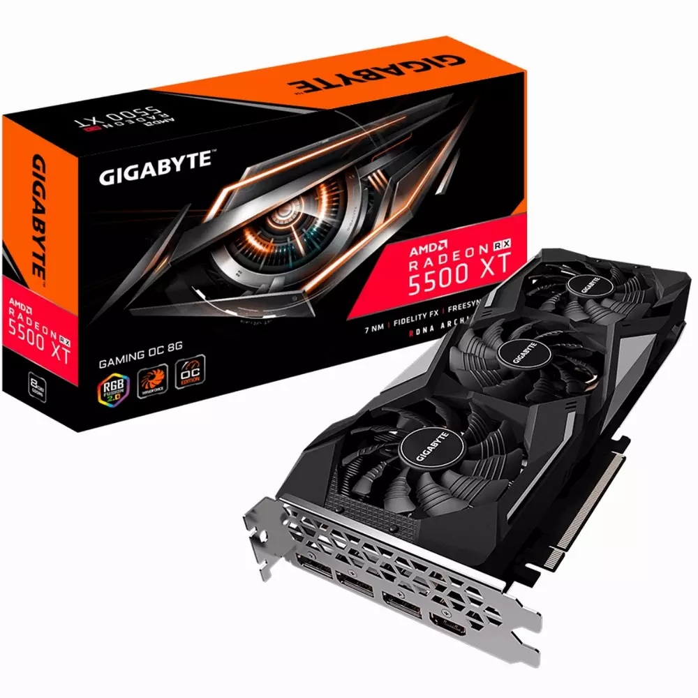 Видео карта GIGABYTE Radeon RX 5500 XT GAMING OC 8GB