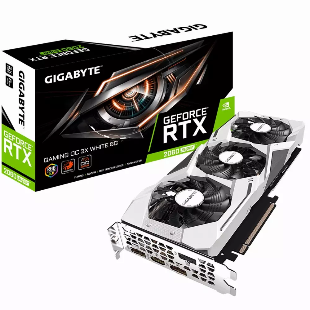 Видео карта GIGABYTE GeForce RTX 2060 SUPER GAMING OC 3X White 8GB