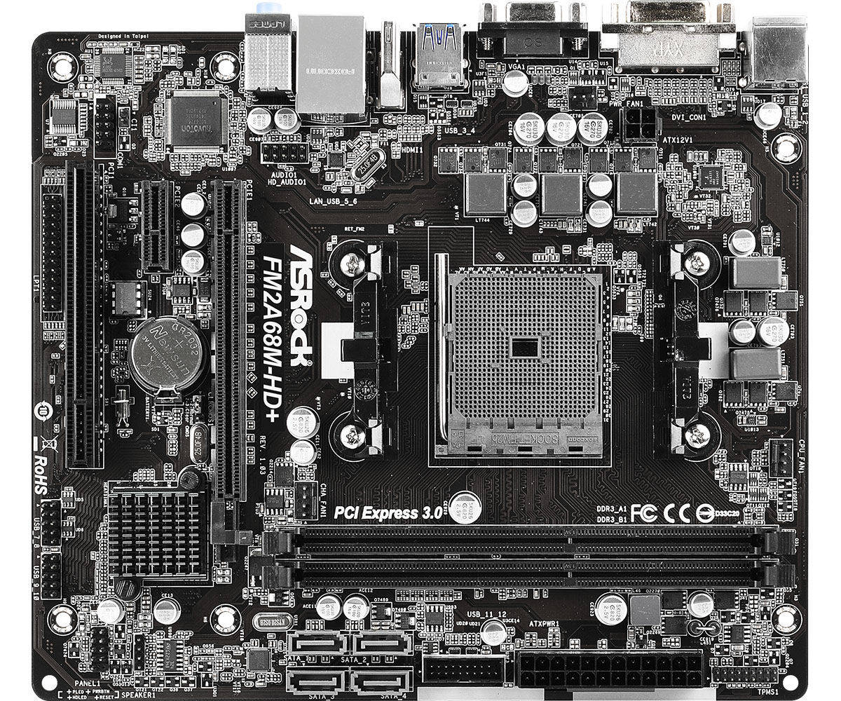 Дънна платка ASROCK FM2A68M-HD+ /FM2+