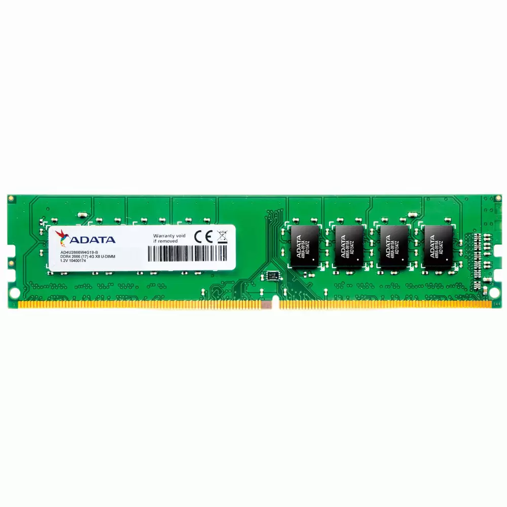 Памет ADATA 4GB DDR4 2666MHz CL19 - AD4U26664G19-BGN