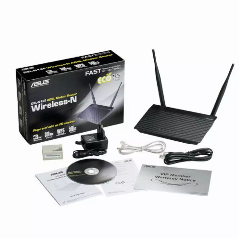 Безжичен рутер ASUS DSL-N12E ADSL WL N ROUTER