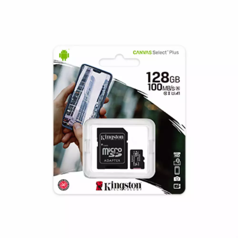 Карта памет Kingston Canvas Select Plus 128GB microSDXC C10 A1 UHS-I - SDCS2/128GB
