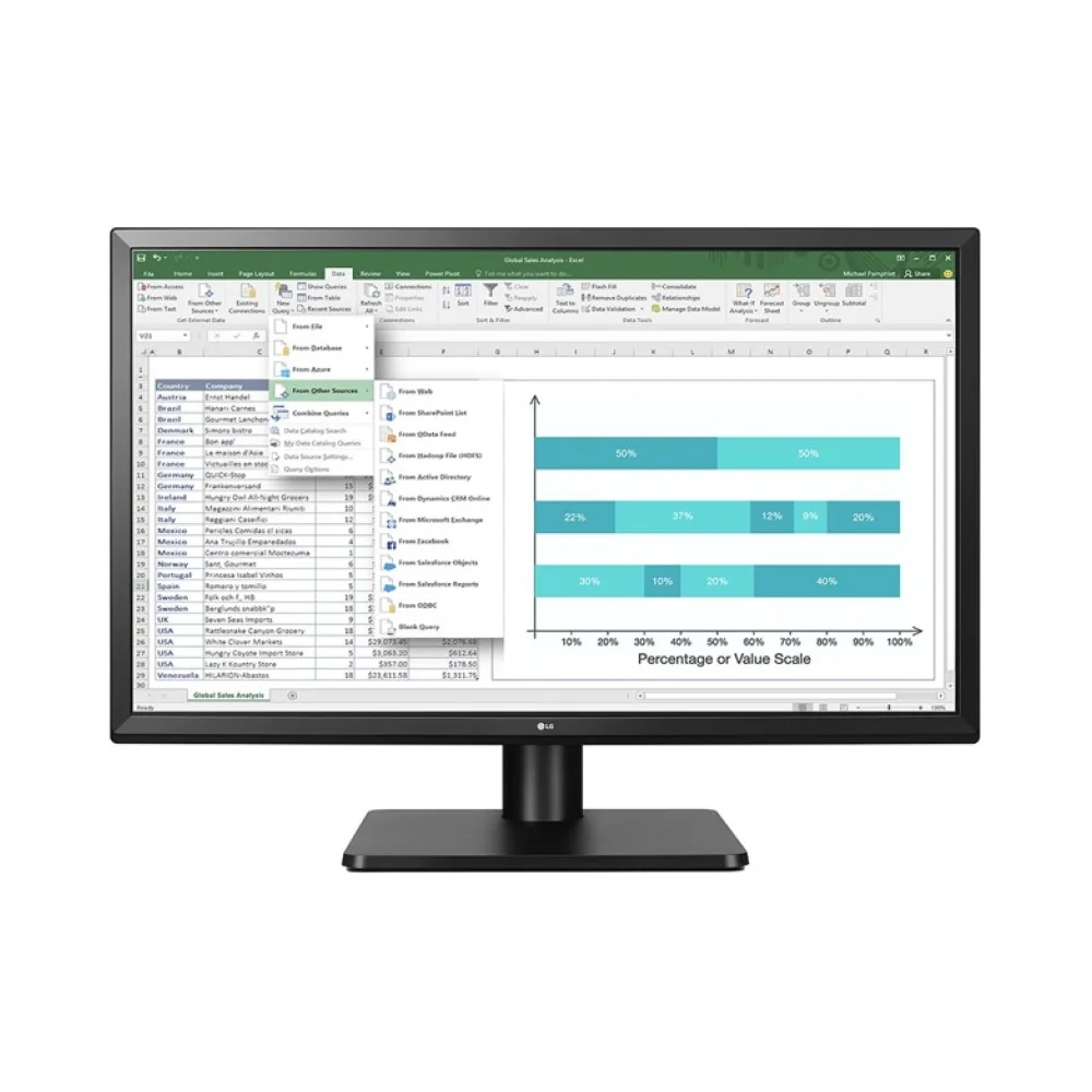 Монитор LG 27" 27QD58P-B, (2560 x 1440), IPS, 60Hz, 5ms, FreeSync