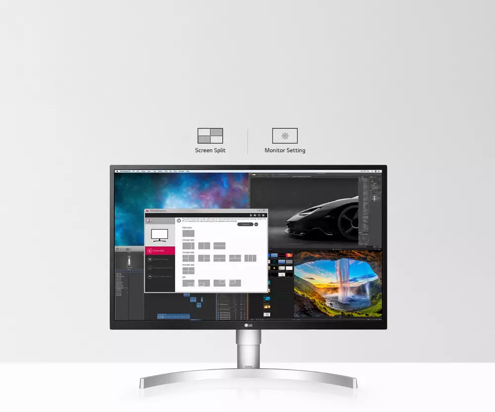 Монитор LG 27" 27UL550-W, UHD (3840 x 2160), IPS, 60Hz, 5ms, HDR10, FreeSync