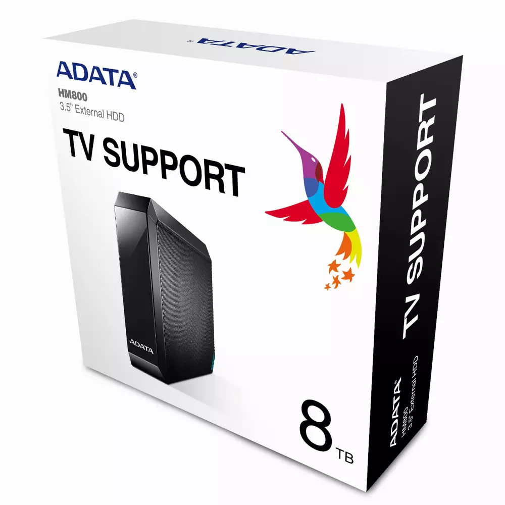 Външен диск ADATA HM800 8TB 3.5" USB 3.2 - AHM800-8TU32G1-CEUBK
