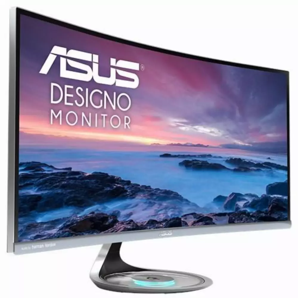 Монитор ASUS Designo Curved MX34VQ 34'' UWQHD (3440x1440), 60Hz, 4ms, Qi Wireless Charger, Audio by Harman Kardon