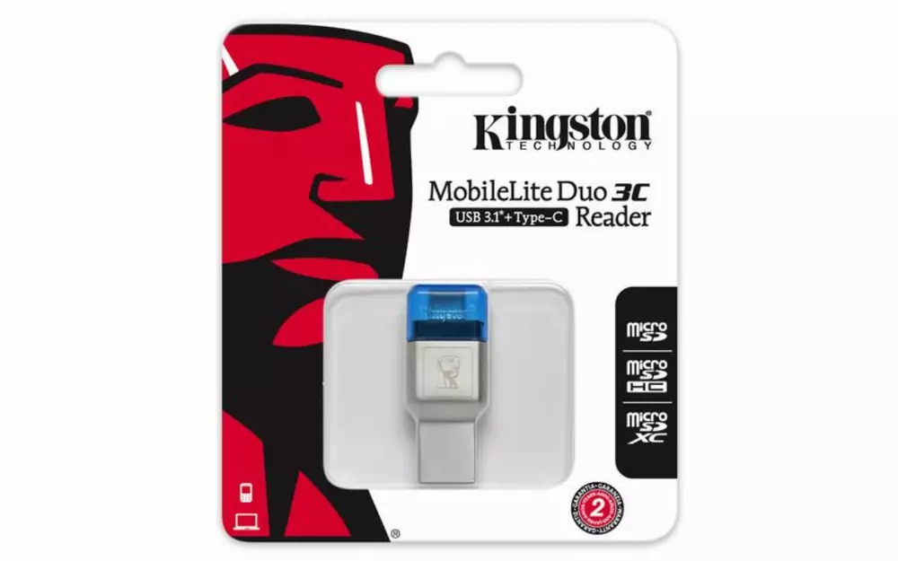 Четец за карти KINGSTON MobileLite Duo 3C, USB 3.1 + Type-C