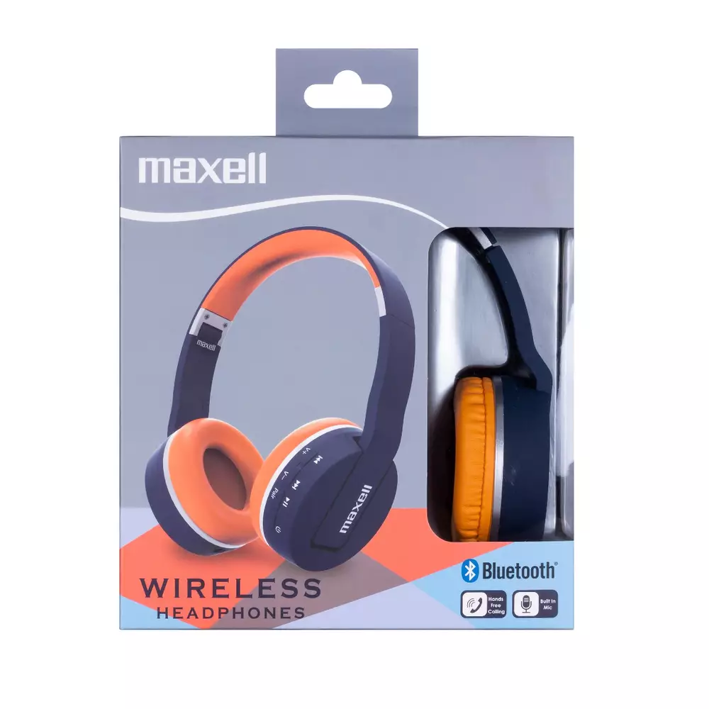 Блутут слушалки с микрофон MAXELL BT800 HP Blue/Orange