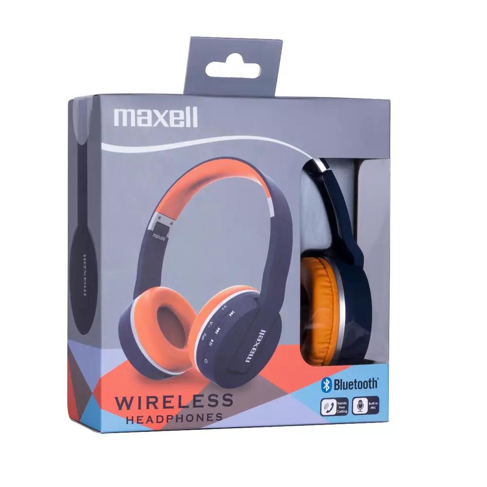 Блутут слушалки с микрофон MAXELL BT800 HP Blue/Orange