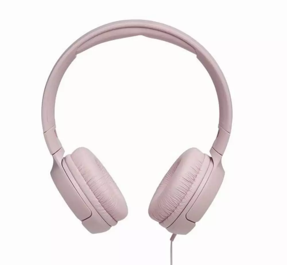 Слушалки с микрофон JBL T500, Розов