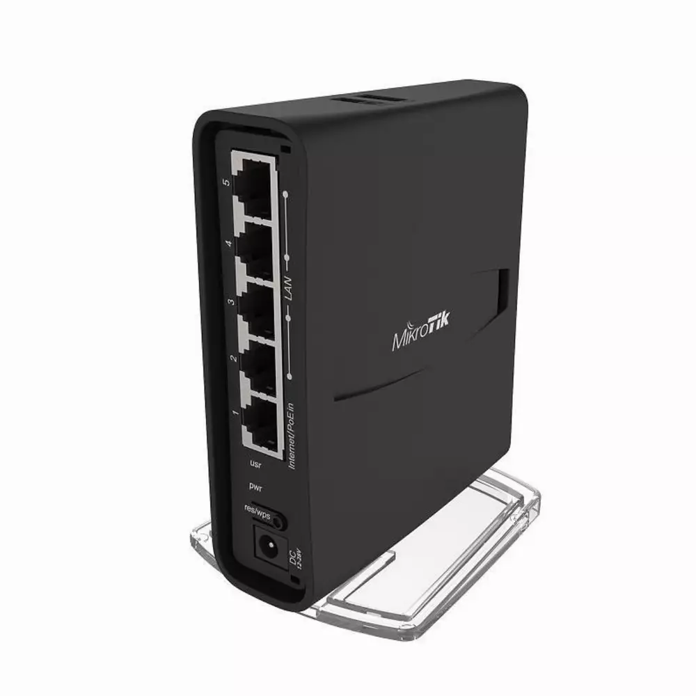 Безжичен Access Point MikroTik hAP ac&sup2; RBD52G-5HacD2HnD, 128MB RAM, 5 x Gbit LAN, 2.4Ghz 802.11b/g/n, 5GHz 802.11an/ac