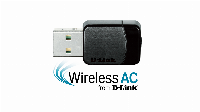 Безжичен Wireless адаптер D-Link, Dual band, AC600 MU-MIMO, 2.4GHz, USB 2.0, Черен