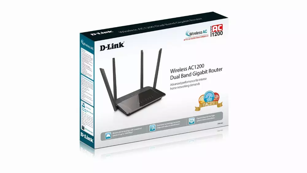 Безжичен рутер D-LINK DIR-842, Двубандов AC1200, 867Mbps, Gigabit