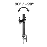 Стойка за 2 монитора за бюро HAMA 95830, Регулируема, 10"-26", 20 кг, 2 рамeнa, Черен
