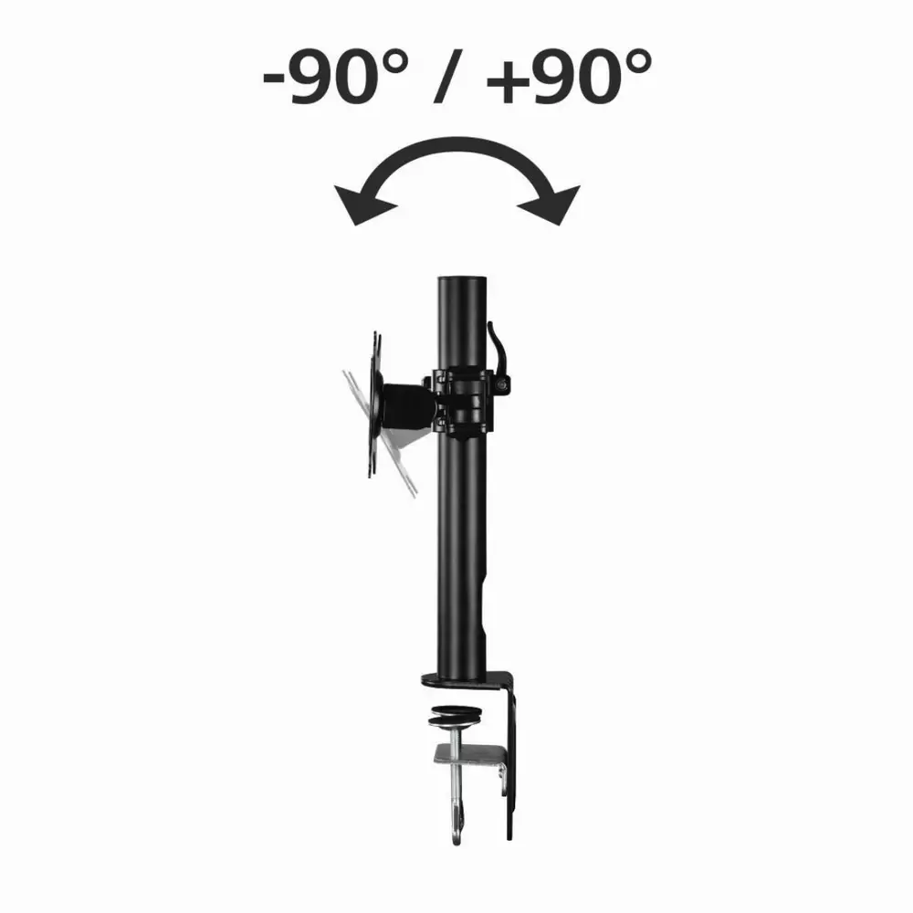 Стойка за 2 монитора за бюро HAMA 95830, Регулируема, 10"-26", 20 кг, 2 рамeнa, Черен