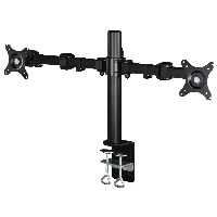 Стойка за 2 монитора за бюро HAMA 95830, Регулируема, 10"-26", 20 кг, 2 рамeнa, Черен