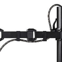 Стойка за 2 монитора за бюро HAMA 95830, Регулируема, 10"-26", 20 кг, 2 рамeнa, Черен
