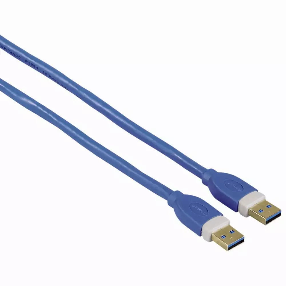 Кабел HAMA 39676 USB-A мъжко - USB-A мъжко, 1.8 м, 3 звезди, екраниран, позл.конектори
