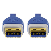 Кабел HAMA 39676 USB-A мъжко - USB-A мъжко, 1.8 м, 3 звезди, екраниран, позл.конектори