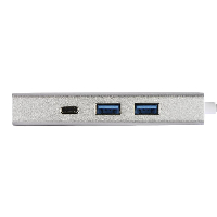 4-портов хъб USB 3.1 Type-C HAMA Aluminium, 2 x USB-A, 1 x USB-C, Card Reader, Сребрист