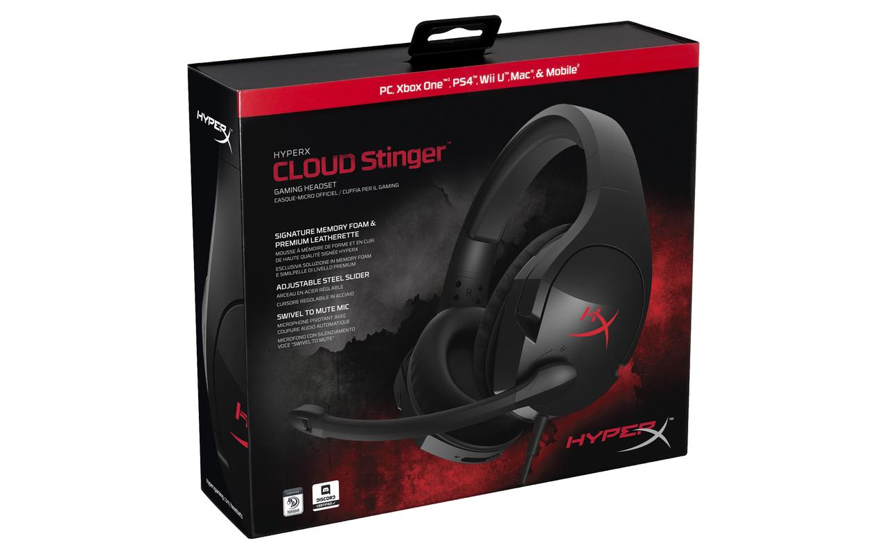 Геймърски слушалки HyperX, Cloud Stinger Black, Микрофон, Черно