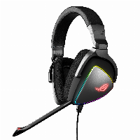 Геймърски слушалки ASUS ROG Delta Hi-Res ESS Quad-DAC, Aura Sync, Черен - 90YH00Z1-B2UA00