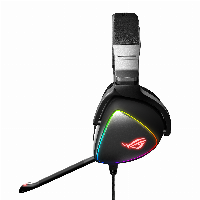 Геймърски слушалки ASUS ROG Delta Hi-Res ESS Quad-DAC, Aura Sync, Черен - 90YH00Z1-B2UA00