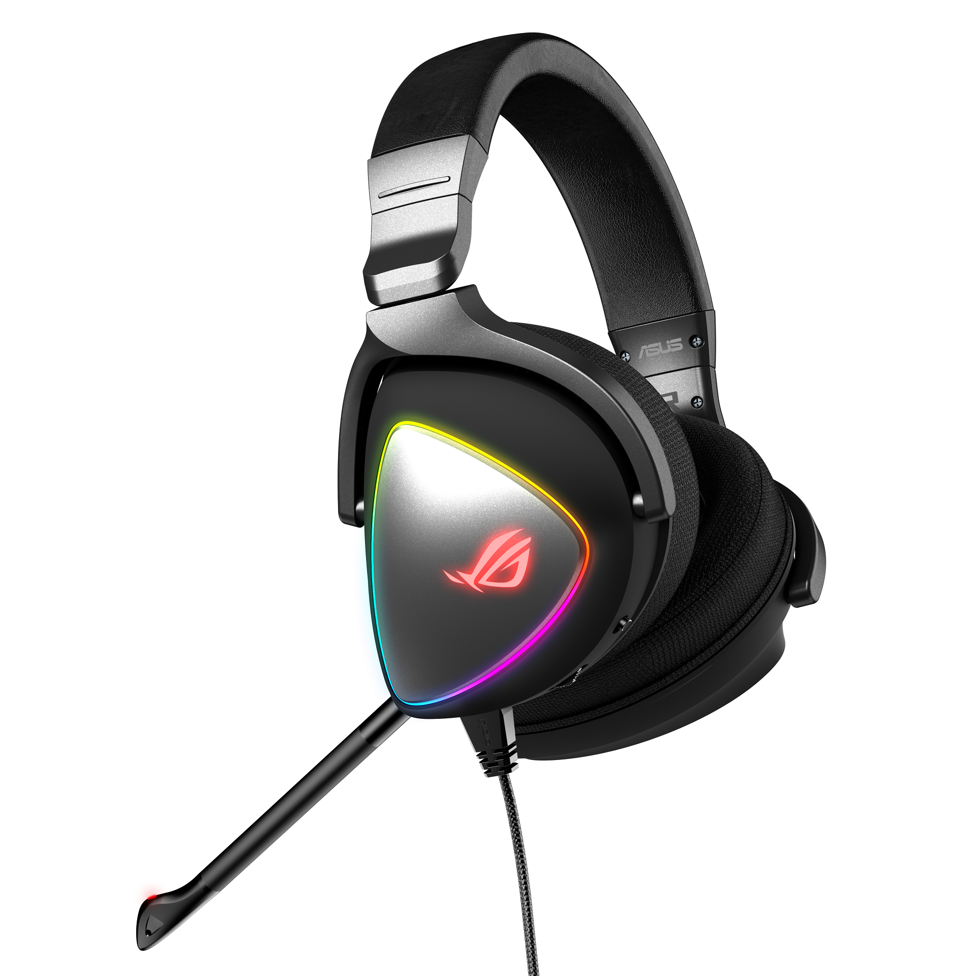 Геймърски слушалки ASUS ROG Delta Hi-Res ESS Quad-DAC, Aura Sync, Черен - 90YH00Z1-B2UA00
