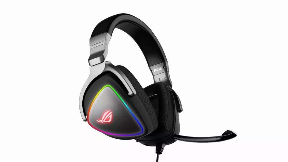 Геймърски слушалки ASUS ROG Delta Hi-Res ESS Quad-DAC, Aura Sync, Черен - 90YH00Z1-B2UA00