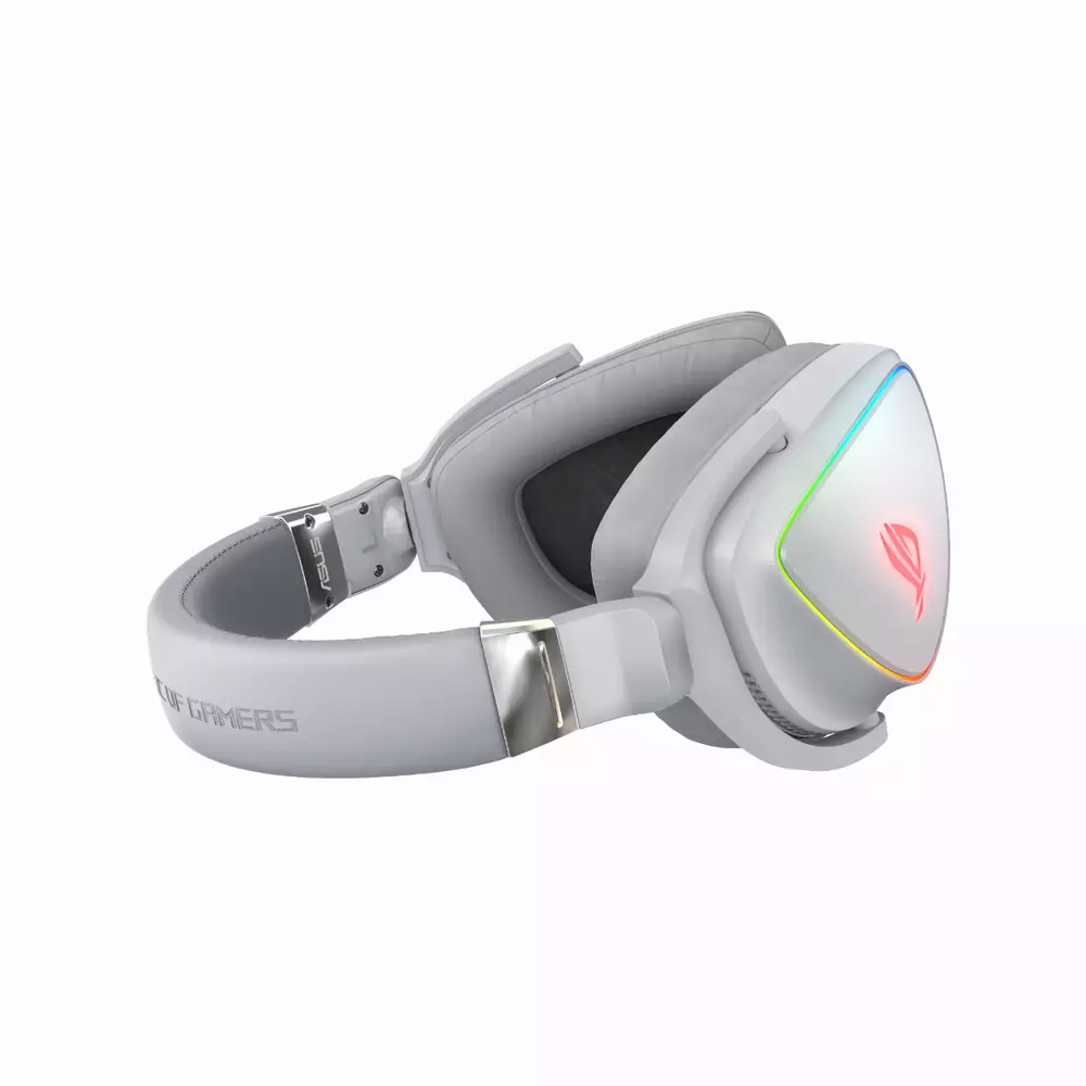Геймърски слушалки ASUS ROG Delta Hi-Res ESS Quad-DAC, Aura Sync, Бял