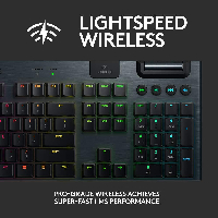 Безжична геймърска механична клавиатура Logitech, G915 Lightsync RGB, Tactile суичове