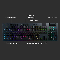 Безжична геймърска механична клавиатура Logitech, G915 Lightsync RGB, Tactile суичове