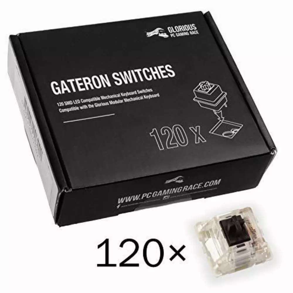 Суичове за механична клавиатура Glorious Gateron Black 120 броя