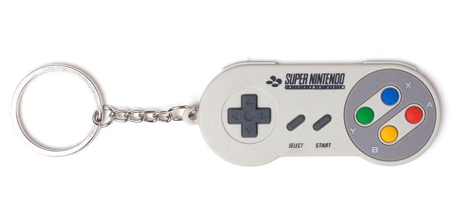 Ключодържател Super Nintendo - Controller Rubber Keychain, Bioworld