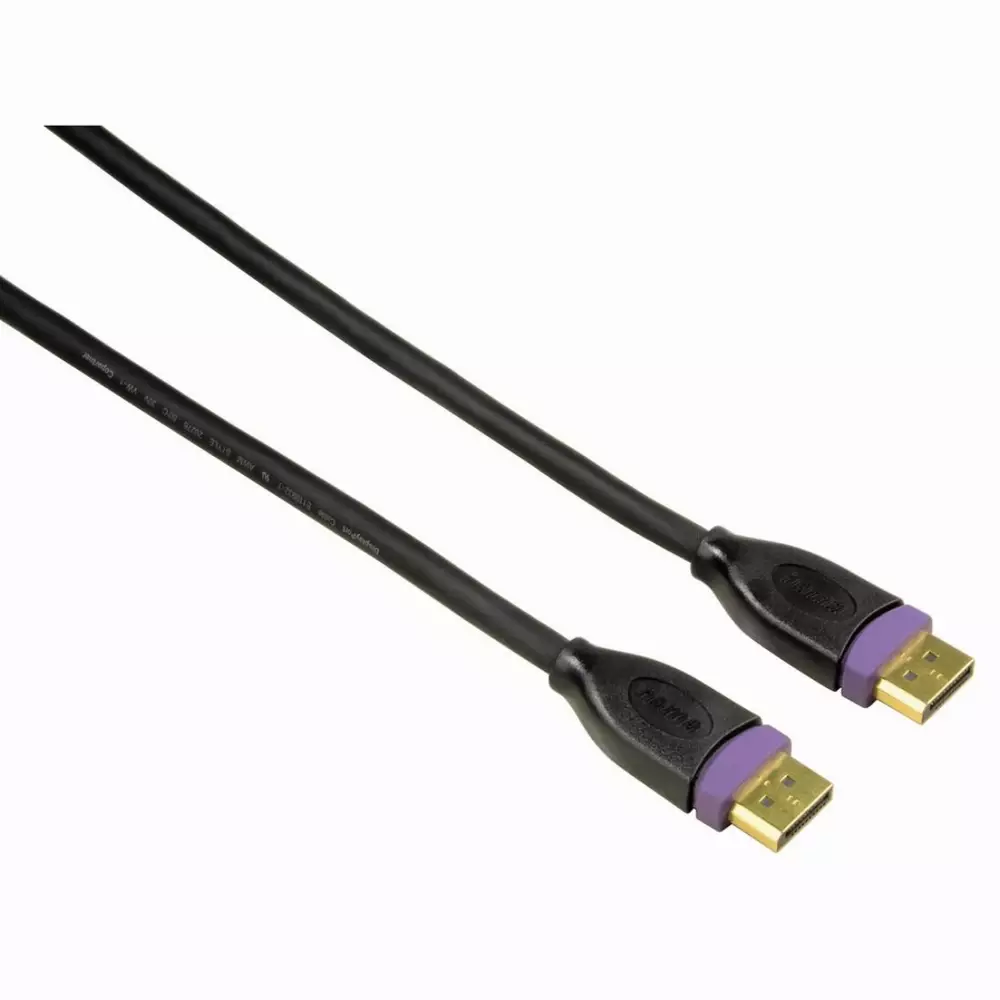 Кабел HAMA 78443 DisplayPort 1.2 мъжко - DisplayPort  1.2 мъжко, 3 m, Позлатени конектори, 3 звезди