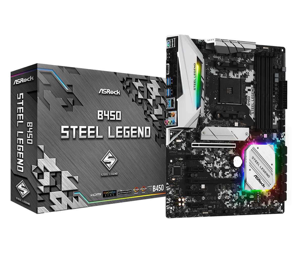 Дънна платка ASROCK B450 Steel Legend 