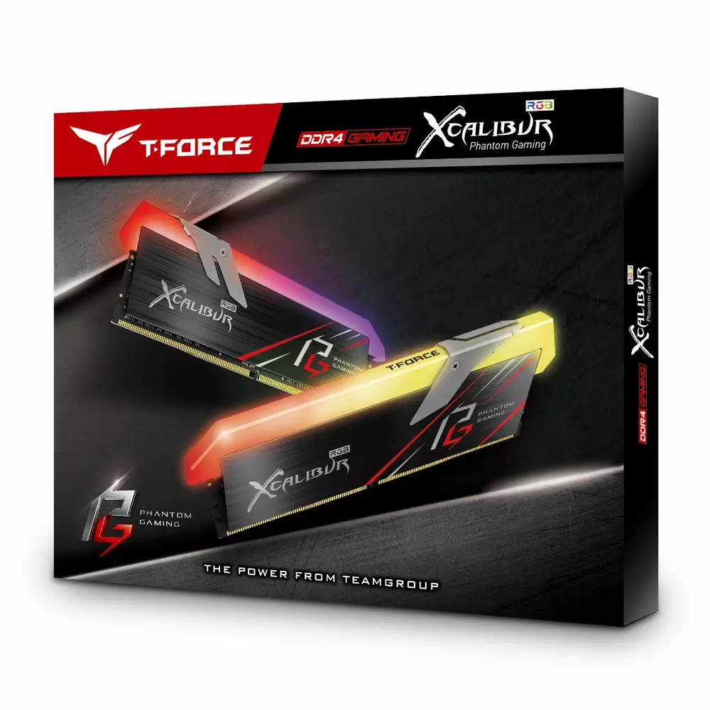 Памет Team Group XCALIBUR Phantom Gaming RGB 16GB (2x8GB) 3600MHz DDR4 CL18