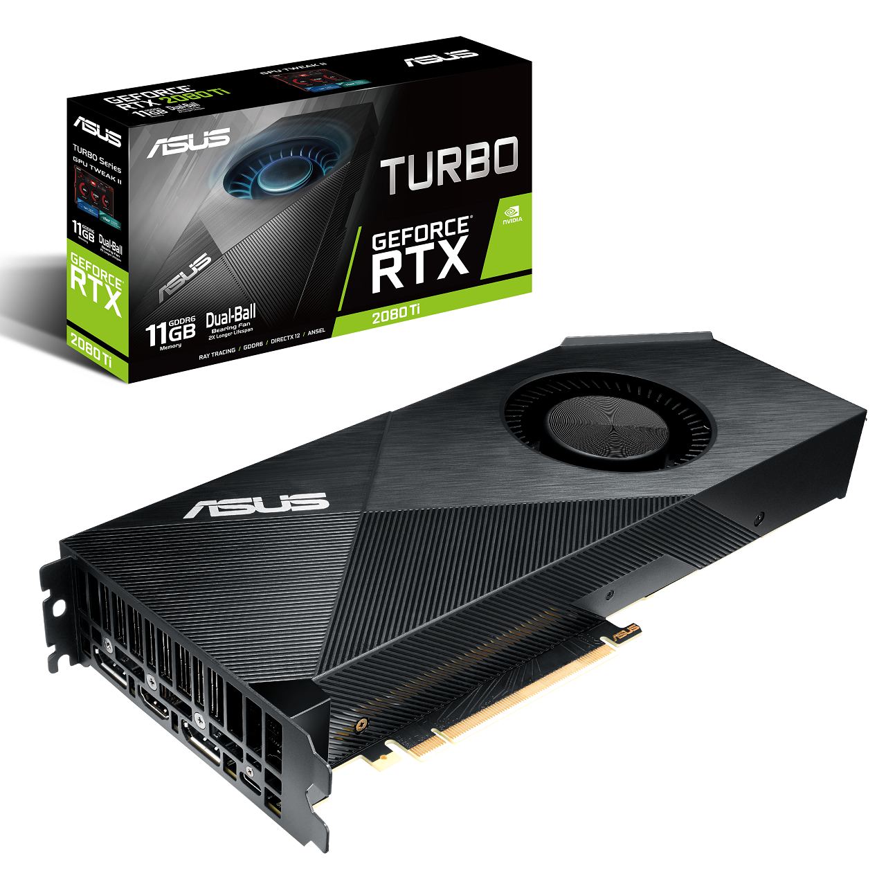 Видео карта ASUS TURBO GeForce RTX 2080 Ti 11GB