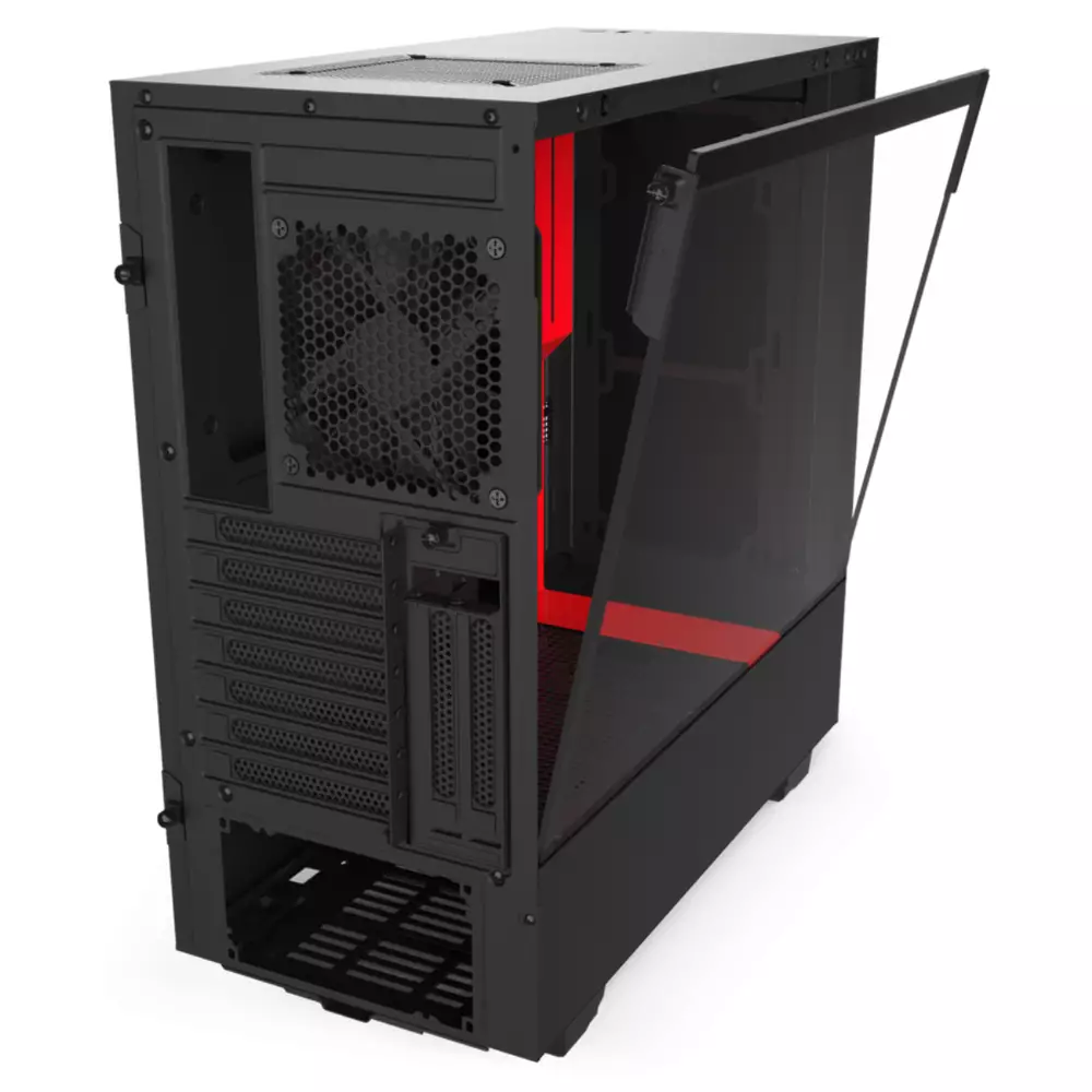 Кутия NZXT H510i Smart Matte Black/Red