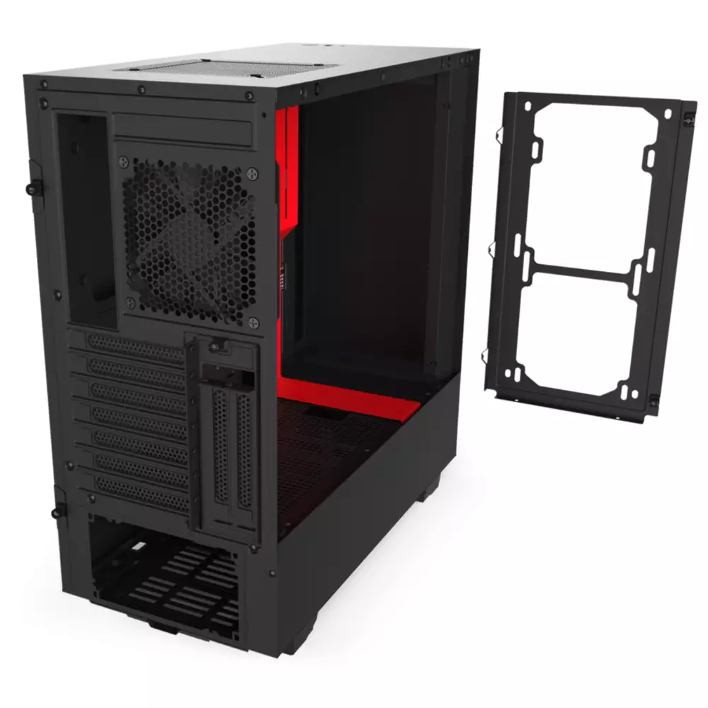 Кутия NZXT H510i Smart Matte Black/Red